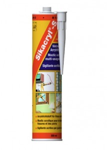 SIKA Sikacryl S plastyczny, 1-składnikowy uszczelniacz na bazie dyspersji akrylowej, przeznaczonym do spoin w niewielkim przemieszczeniu.