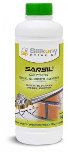 Silikony Polskie SARSIL CZYŚCIK- BRUK, KLINKIER, KAMIEŃ Preparat do usuwania wysoleń i wykwitów z kostki brukowe